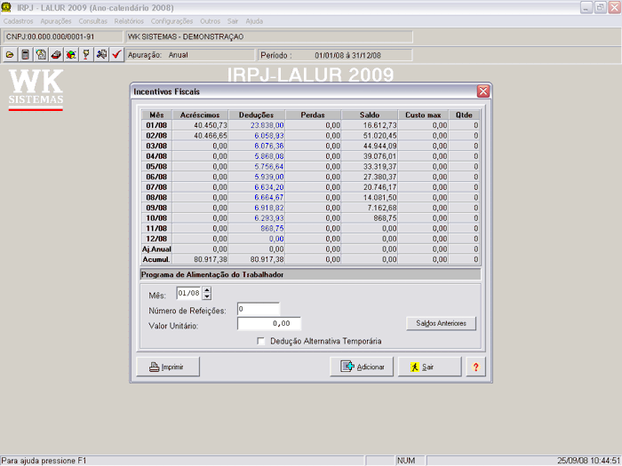 Controle de incentivos fiscais.