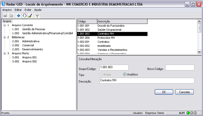 Locais de Arquivamento Físico