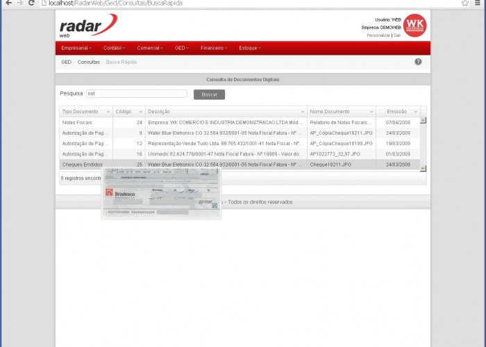 GED - Consulta de Documentos Digitais